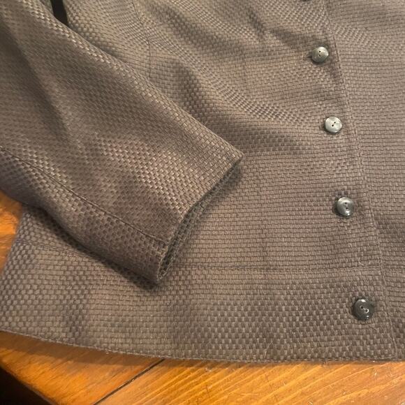 Lafayette 148 New York Brown Linen/Cotton Blend Blazer - Picture 10 of 15